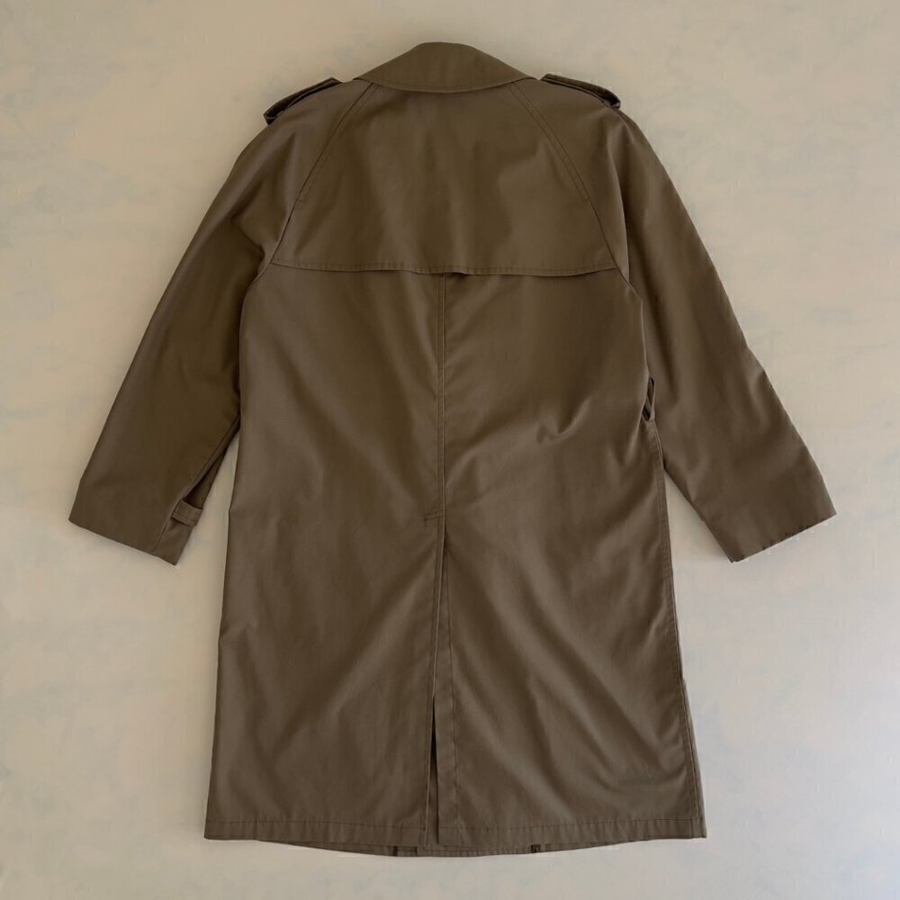 London Fog Vintage Iconic Beige Trench Coat 40S - Picture 4 of 7